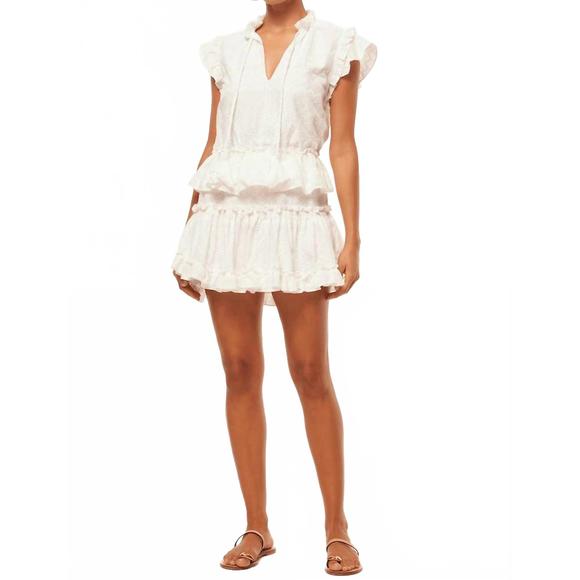 NEW MISA LOS ANGELES iliana mini dress in white eyelet - Picture 2 of 4